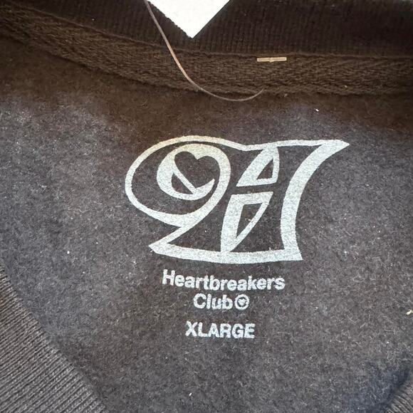 Heartbreakers club crewneck sweatshirt black sz XL  goth skater streetwear - Picture 5 of 7